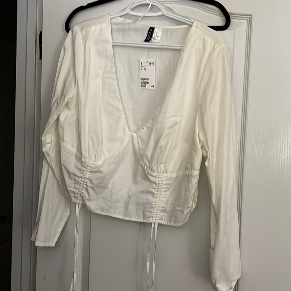H&M New White Top Womens